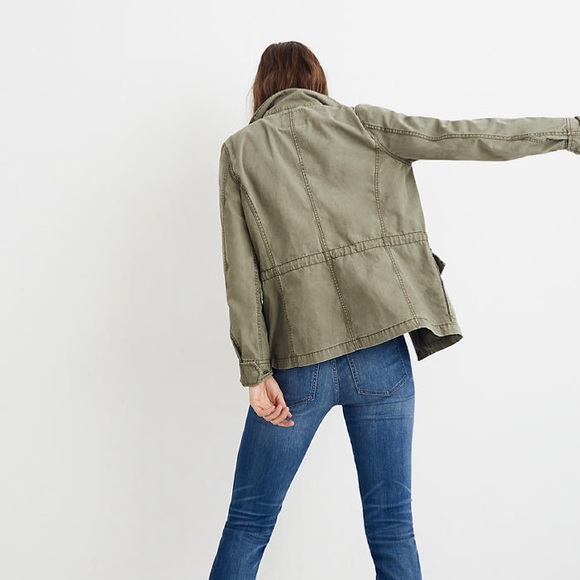 Madewell Utility Jacket in Olive Green - Picture 3 of 10